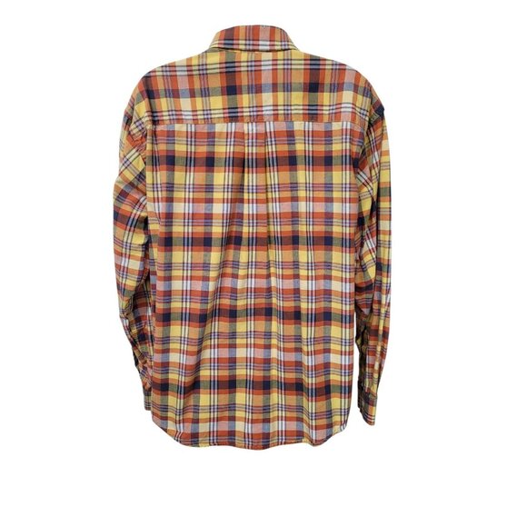 Cruel Girl Shirt Women XL Western Cowgirl Rodeo Button Up Orange Plaid - Picture 4 of 12